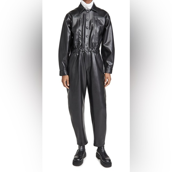 Agolde Vegan Leather Jumpsuit NWT - Picture 5 of 12